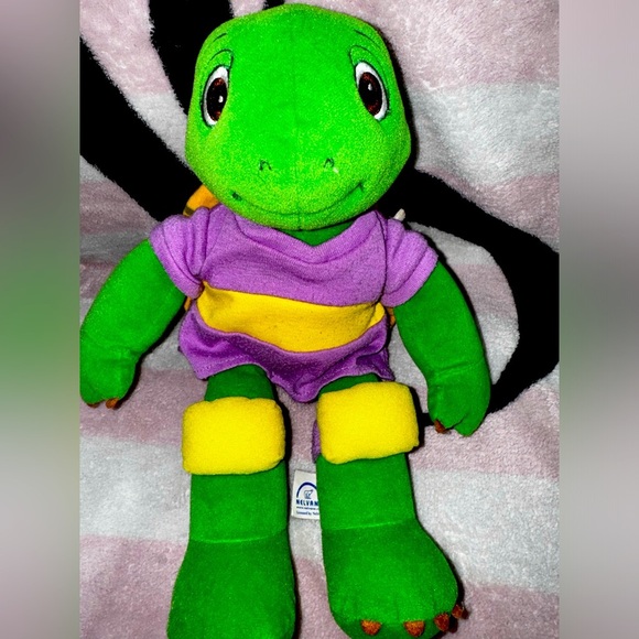Franklin the turtle Nevlana stuffed animal with pouch - Picture 1 of 5
